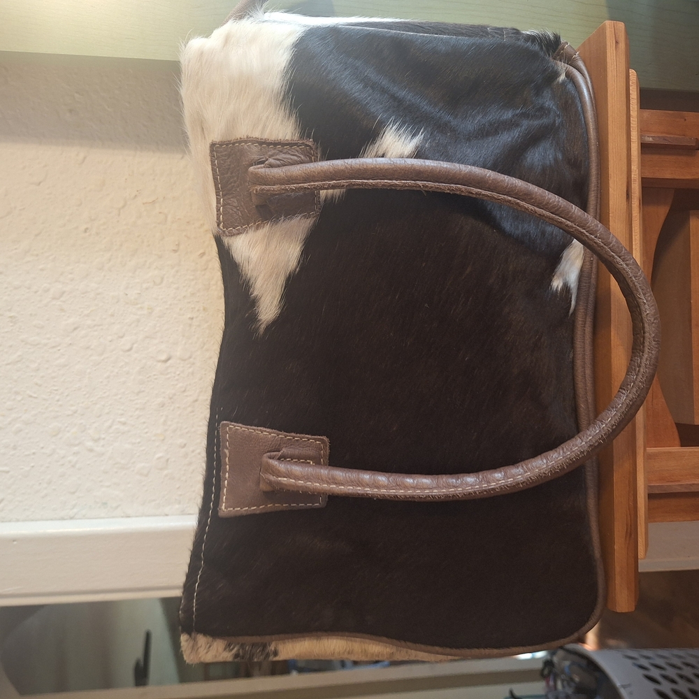 Myra Bag Brown and White Textured Shoulder Bag